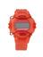 LCD digital quartz wristwatch, red plastic body and strap