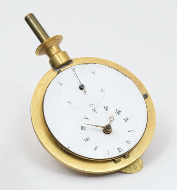 Stop watch movement, verge escapement,  by Charles Wilson