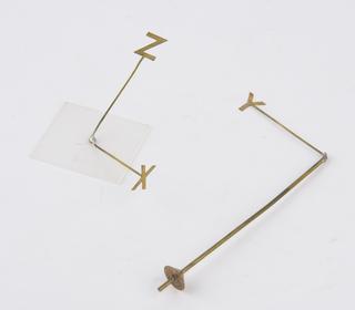 Model, demonstrating the GT-cut quartz plate orientation via the x, y and z axes