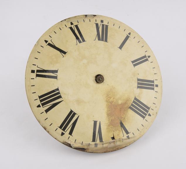 Mechanical clock movement adapted for electric rewind Science Museum