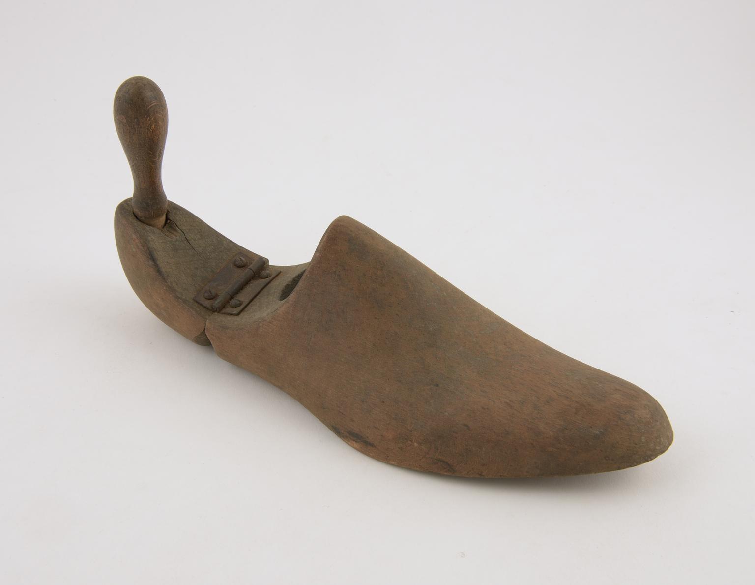 One of two wooden shoe lasts