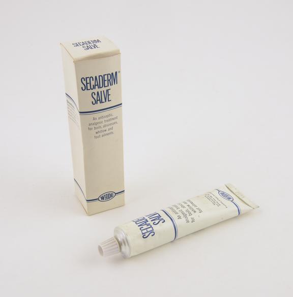 Boxed tube of secaderm salve' by Ward Pharmaceuticals Ltd.'