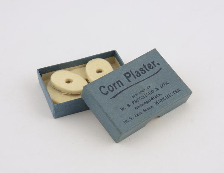 Box of corn plaster, by W.B. Pritchard and Son, Manchester