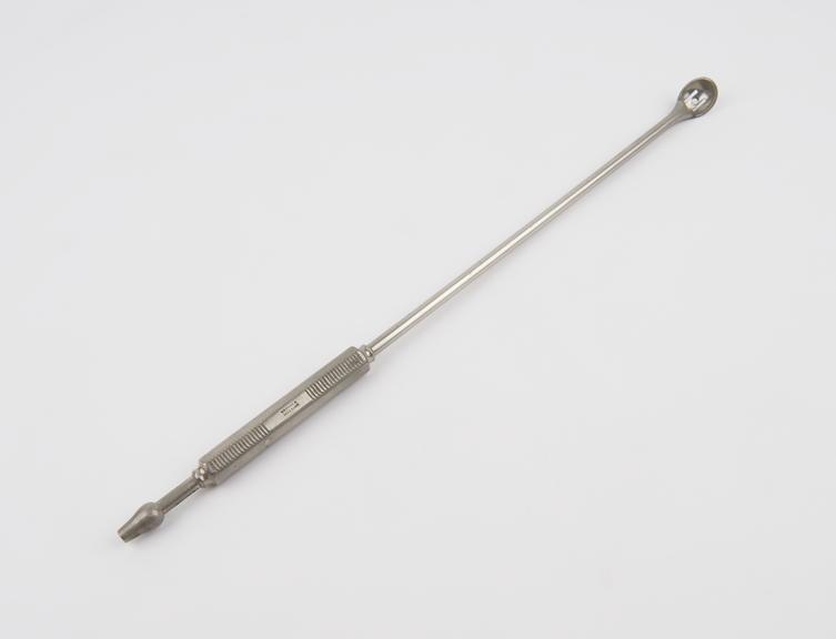 Curette, uterine, flushing, Rheinstadter, metal, nickel-plated