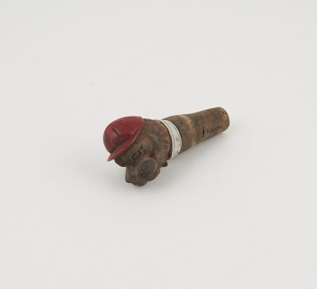 Wood and cork tobacco pipe fragment