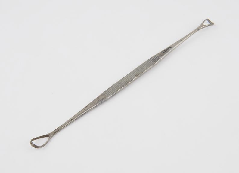 Curette, uterine, double, steel, by C. Wright and Co