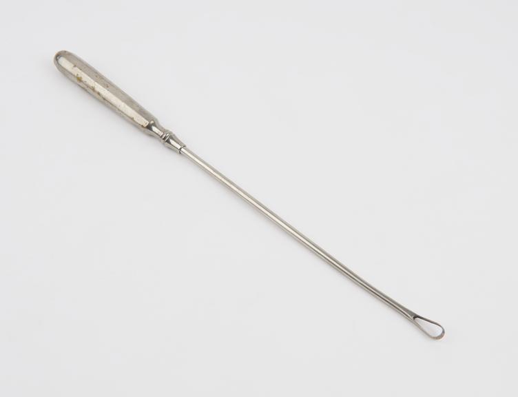 Curette, uterine, steel, European, late 19th century