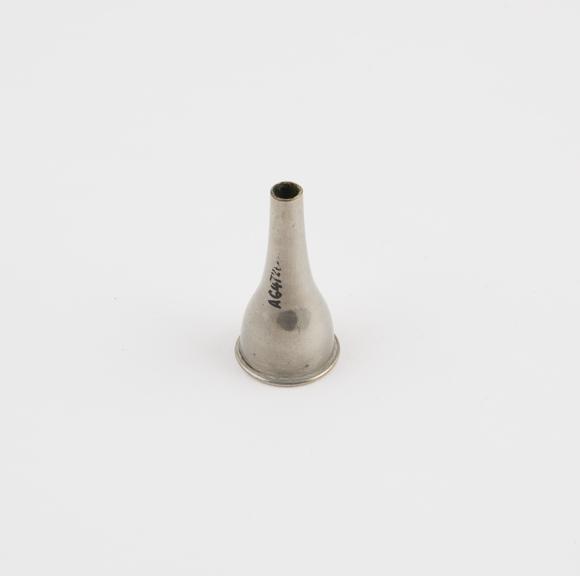 Ballance's aural speculum, plated metal, English (?), 1870-1930