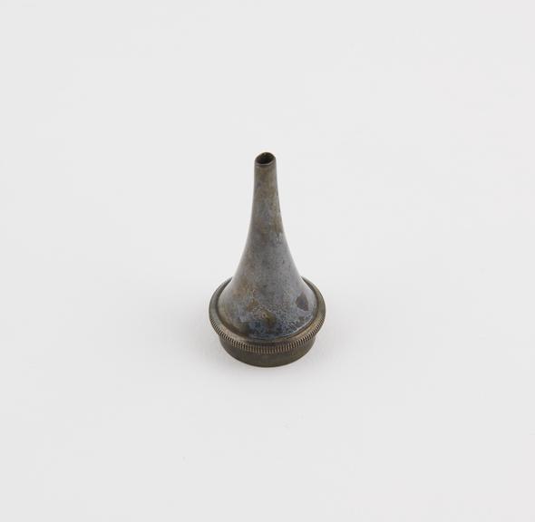 Aural speculum, pewter, to examine the ear