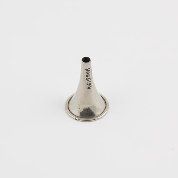 Aural speculum, silver, probably English, 1880-1910