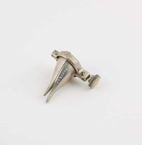 Speculum, aural, Arnold and Sons Improved, metal, nickel plated