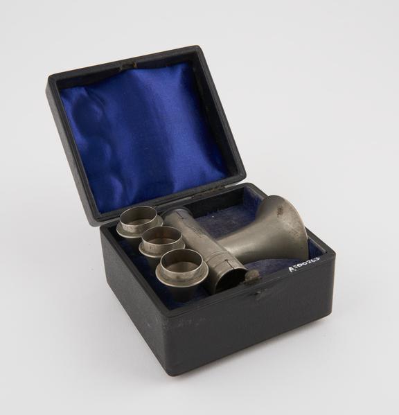 Alloy aural speculum, by Allen and Hanburys, owned by Dr. J.W