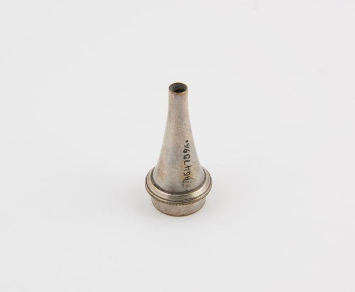 Auriscope, nozzle speculum only, metal, electro-plated