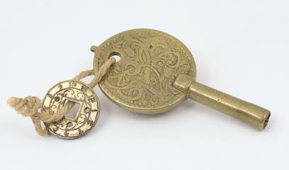 Winding key for masterpiece clock from Augsburg, Germany, 1625-1635