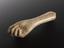 Bone amulet in the shape of a hand and arm