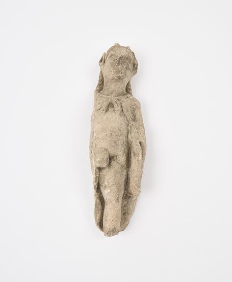 Statue of male figure, chalk, probably of a God, no provenance