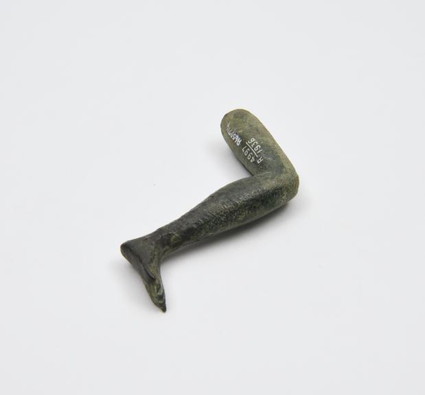 Votive leg and foot bent at knee, probably Roman