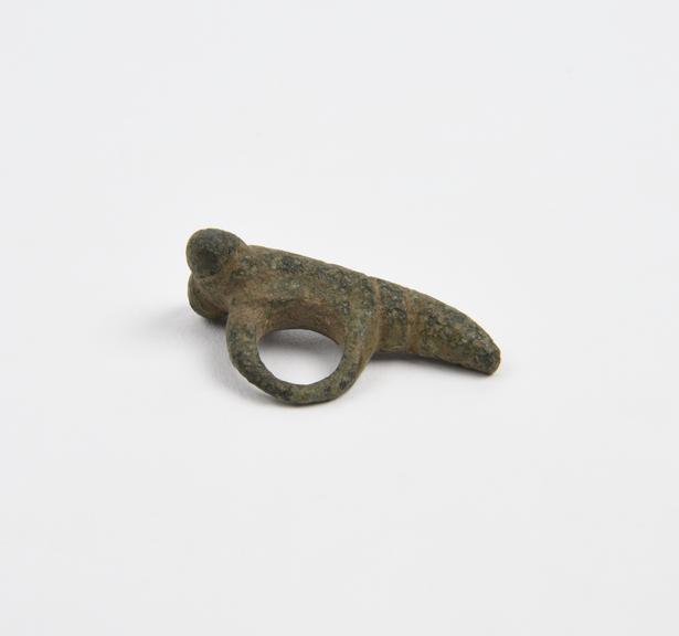 Solid bronze priapic amuletic pendant