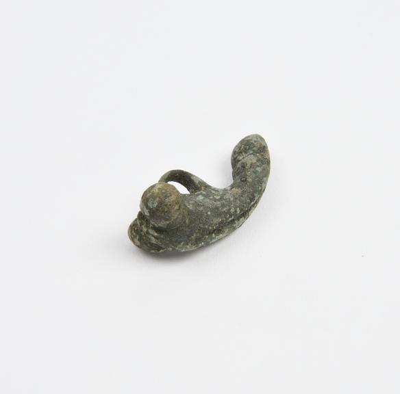 Amuletic solid bronze pendant priapus (pendant; phallus)