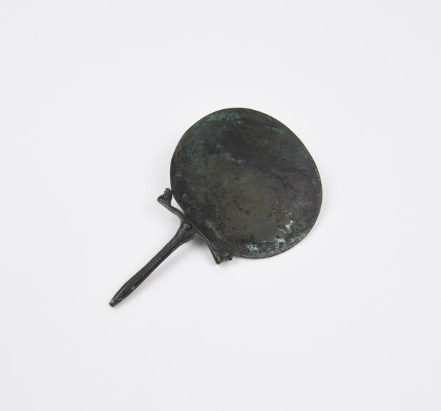 Bronze toiletry mirror,unsigned, Egyptian, 800BC-100BC.