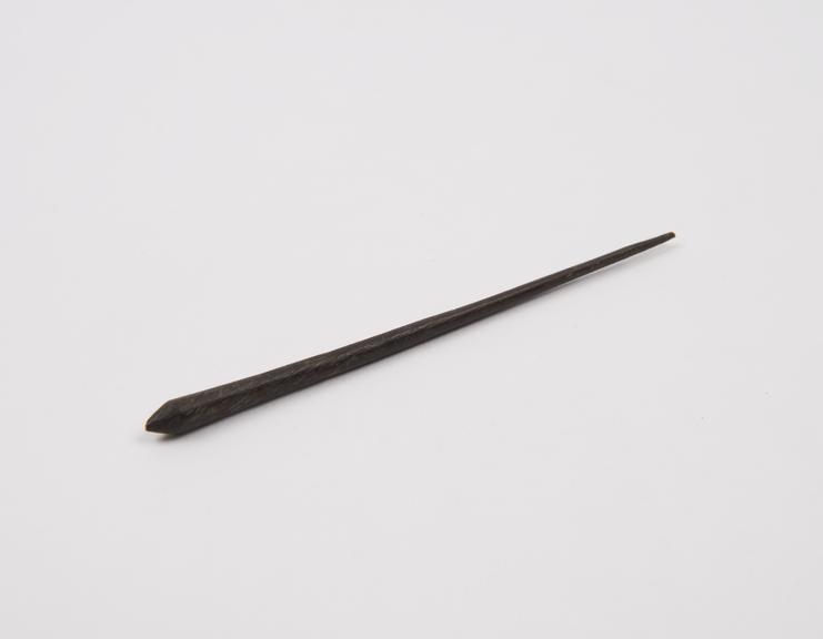 Hair pin, bone, found in London, Roman, 50BC-400AD