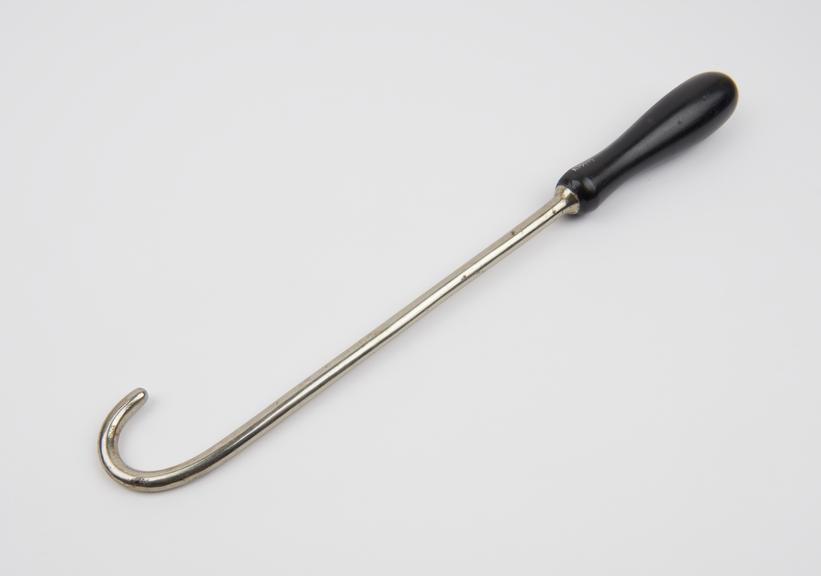 Blunt hook, probably nineteenth century, plated steel and ebony