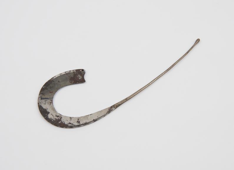 Decapitating hook(?), steel, English, 1830-1880