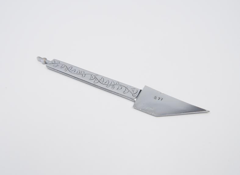 Fistula lancet (blade of copy not sharp), unsigned, European