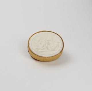 Plaster impression from a seal