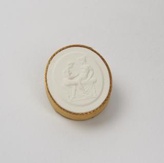 Plaster impression from a seal