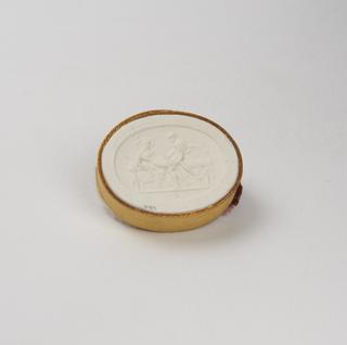 Plaster impression from a seal