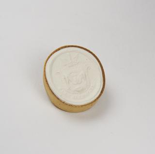 Plaster impression from a seal