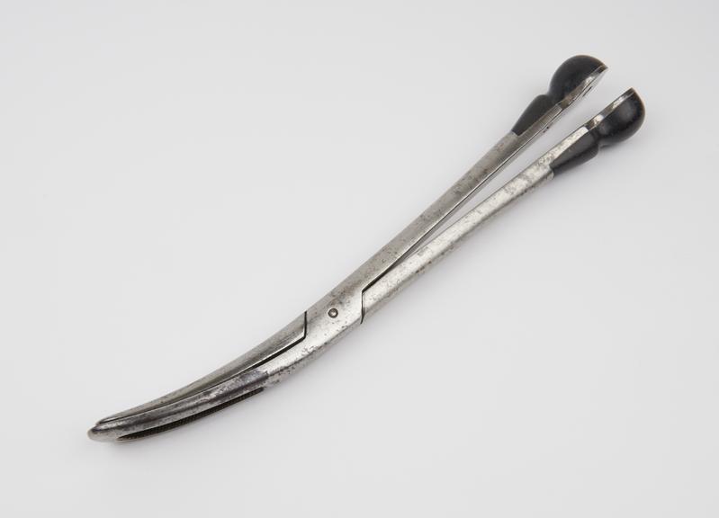 Forceps, craniotomy, Murphy's 19th century, wood and steel