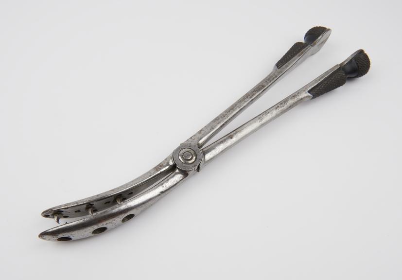 Forceps, craniotomy 19th century, steel and wood