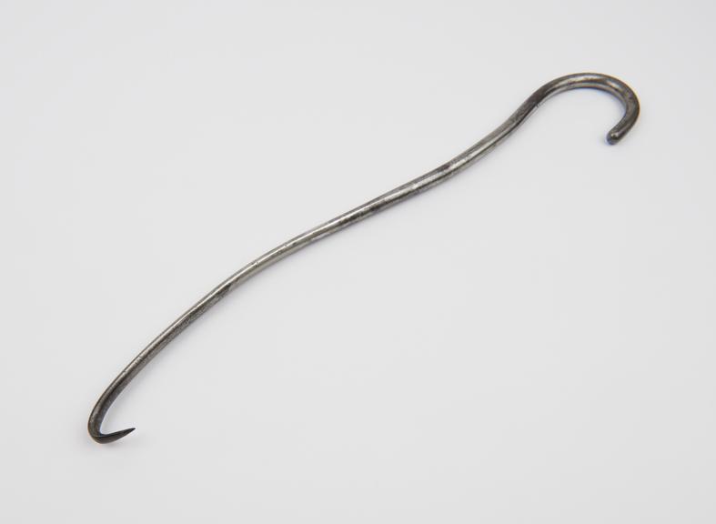 Crotchet, obstetrical, and blunt hook, steel