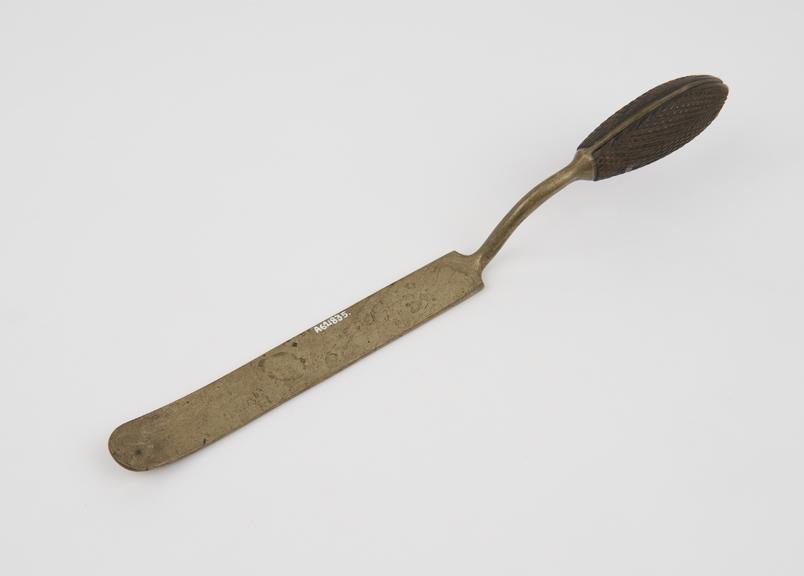 Vaginal depressor, steel and ebony, 19th century