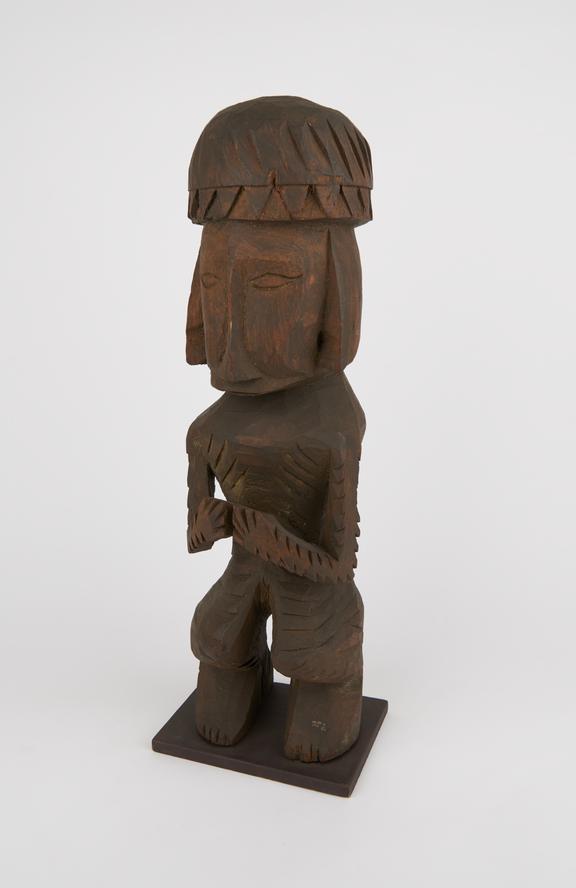 Carved wooden figure, anthropomorphic