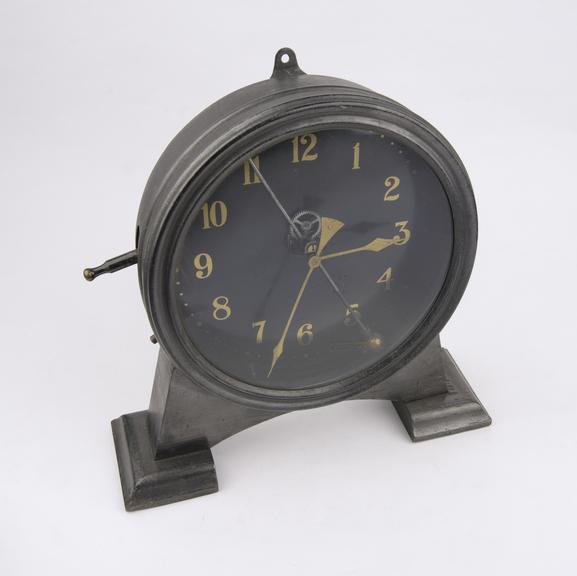 Electrically rewound clock patented by Schild et cie in 1927