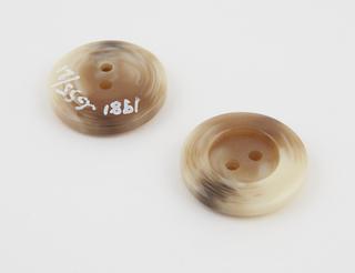 Polished casein buttons