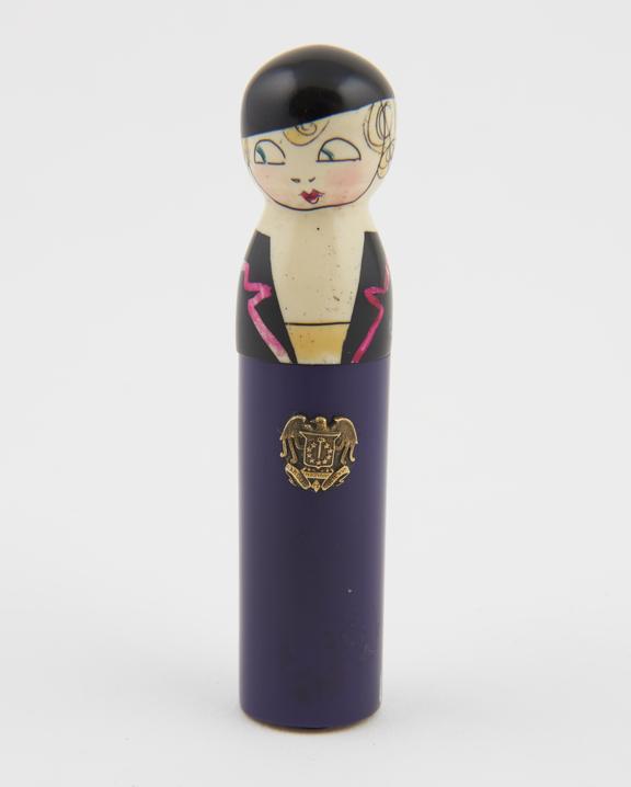 Cylindrical painted needle case