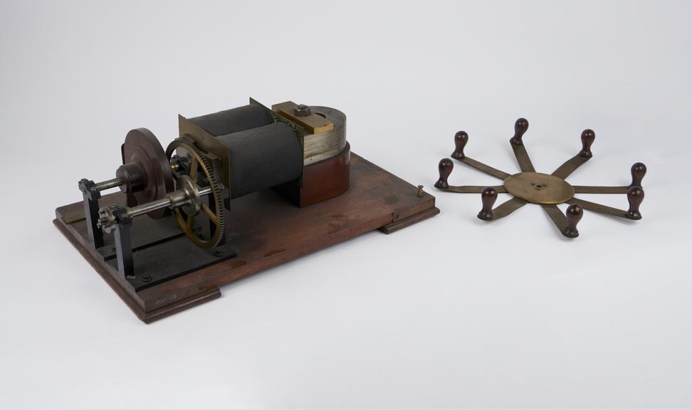 Dujardin's magneto-electric machine for telegraphy