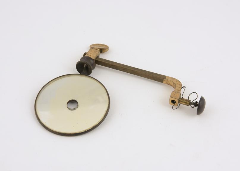 Laryngoscope, reflector on bracket only, European, 1860-1920