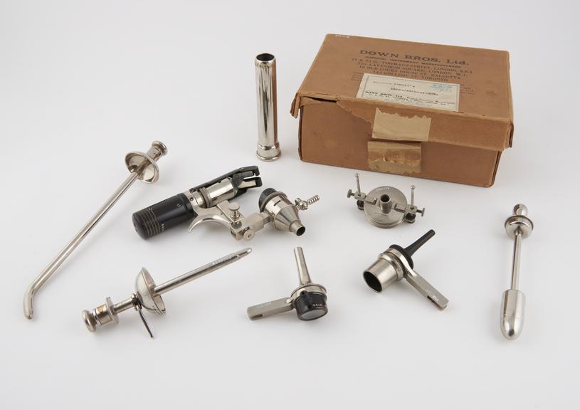 Wyndham Powell's aero-urethroscope with attachments