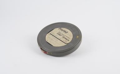 Film canister entitled: 'ICT Australia - 1905 for the Queensland Road Depot'