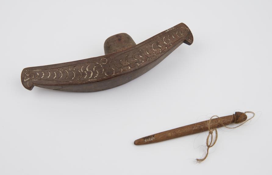 Wooden pestle and mortar for breaking betel nuts