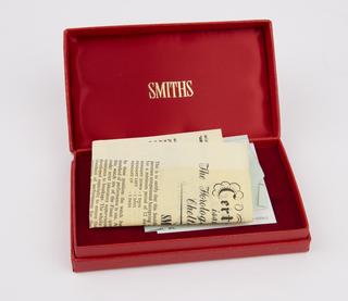 Presentation box for Smith's "Everest" shockproof watch with invoice and guarantee leaflets