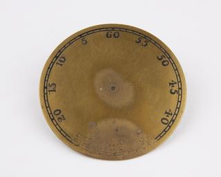Brass rotating seconds dial, for Huygens clock movement reproduction