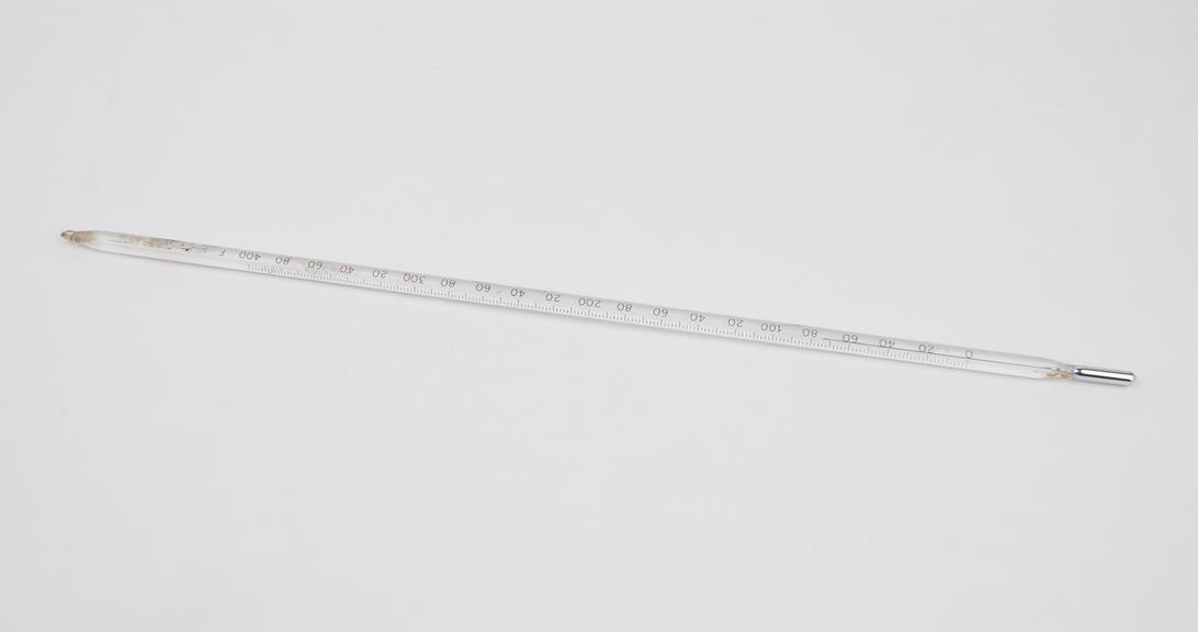 Mercury nitrogen-filled immersion thermometer