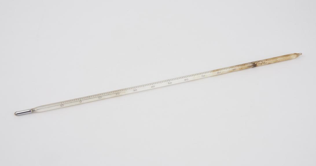 Mercury nitrogen-filled immersion thermometer