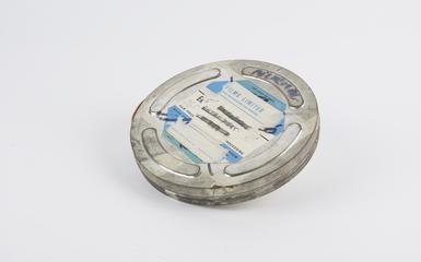 Film canister entitled: 'Material for BBC/C.Dickens'